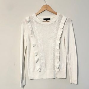 Banana Republic Wool Blend Ruffle Sweater - Size Small